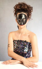 "Moretta" Handmade Leather Moretta Mask by Wendy Drolma