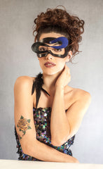 "Damzil" Elegant Leather Masquerade Mask by Wendy Drolma