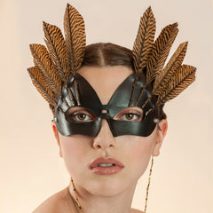 New York maskmaker Wendy Drolma. Gallery for haute couture masks and headdresses.