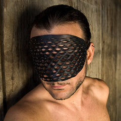"Echo" Exotic Leather Masquerade Mask by Wendy Drolma