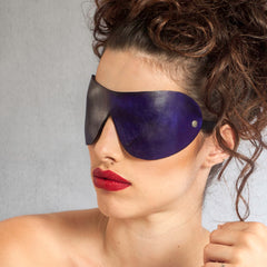 "Eros" Black Leather Blindfold by Wendy Drolma