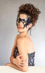 "Laveaux" Sexy Leather Masquerade Mask by Wendy Drolma