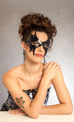 "Laveaux" Sexy Leather Masquerade Mask by Wendy Drolma