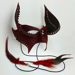 "Kriya" Artistic and Unique Leather Mask by Wendy Drolma