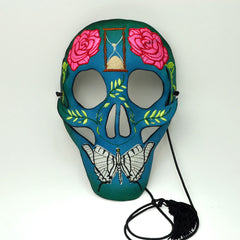 "Sugar Skull" Colorful Leather Masquerade Mask by Wendy Drolma